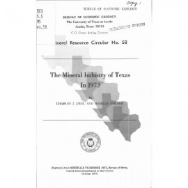 MC0058. The Mineral Industry of Texas in 1973