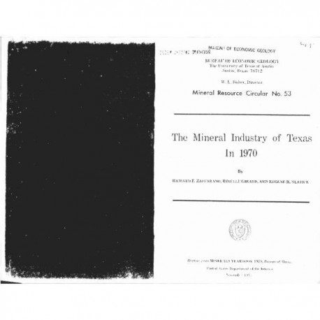 MC0053. The Mineral Industry of Texas in 1970