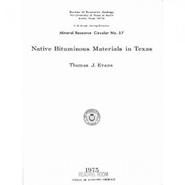 Native Bituminous Materials in Texas