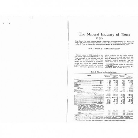 MC0055. The Mineral Industry of Texas in 1972