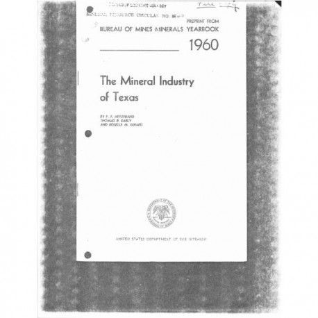 MC0042. The Mineral Industry of Texas in 1960