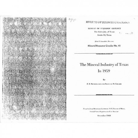 MC0041. The Mineral Industry of Texas in 1959