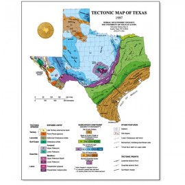 Tectonic Map of Texas. Page Sized