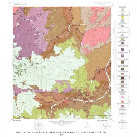 GQ0029. Geology of the Rocky Creek quadrangle, Blanco and Gillespie Counties, Texas
