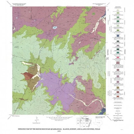 GQ0047. Geology of the Round Mountain quadrangle, Blanco, Burnet, and Llano Counties, Texas