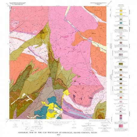 GQ0045. Geology of the Cap Mountain quadrangle, Llano County, Texas