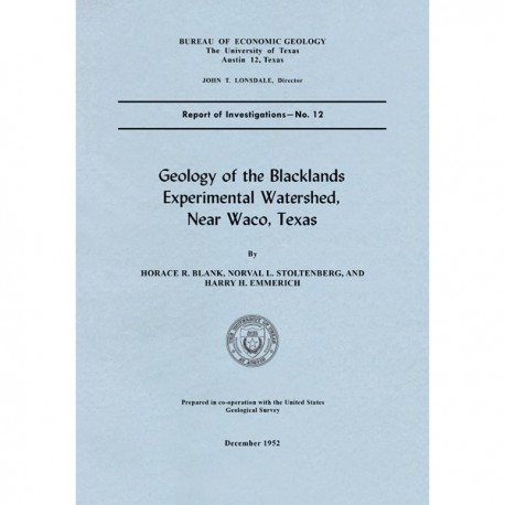 RI0012. Geology of the Blacklands Experimental Watershed, Near Waco, Texas