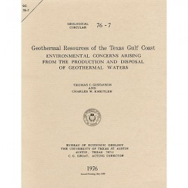 Geothermal Resources of the Texas Gulf Coast: Environmental Concerns