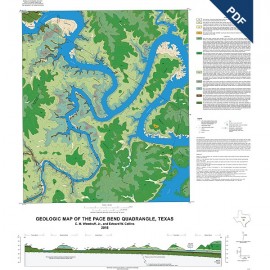 Pace Bend Quadrangle, Texas. Digital Download