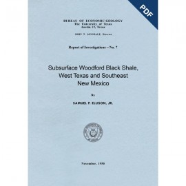 Subsurface Woodford Black Shale, West Texas and Southeast New Mexico. Digital Download