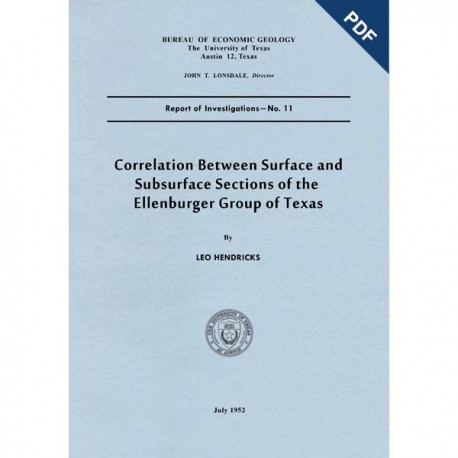 RI0011D. Correlation between Surface and Subsurface Sections of the Ellenburger Group of Texas