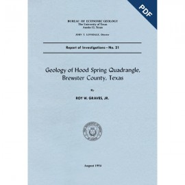 Geology of Hood Spring Quadrangle, Brewster County, Texas. Digital Download