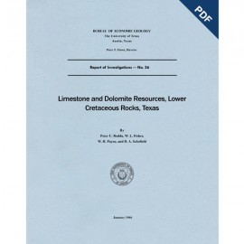 Limestone and Dolomite Resources, Lower Cretaceous Rocks, Texas. Digital Download