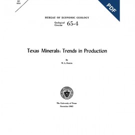 Texas Minerals: Trends in Production. Digital Download