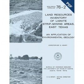 Land Resources Inventory of Lignite Strip-Mining Areas, East Texas: ... Digital Download