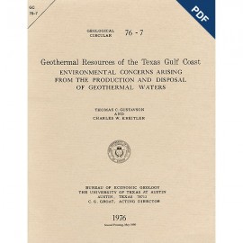 Geothermal Resources of the Texas Gulf Coast: Environmental Concerns... Digital Download