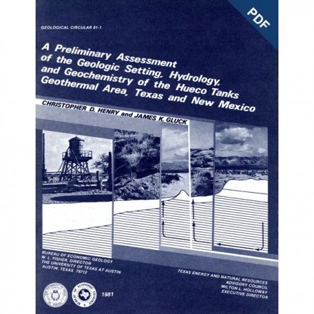 GC8101D. A Preliminary Assessment of the ...Hueco Tanks Geothermal Area, Texas  - Downloadable PDF
