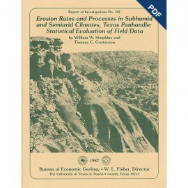 Erosion Rates and Processes in Subhumid and Semiarid Climates, Texas Panhandle:... Digital Download