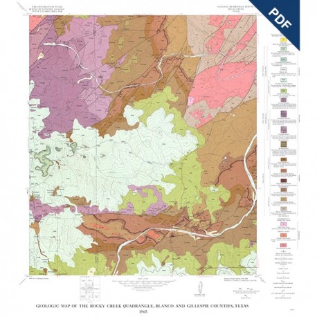 GQ0029D. Geology of the Rocky Creek quadrangle, Blanco and Gillespie Counties, Texas