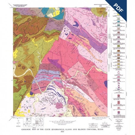 GQ0043D. Geology of the Click quadrangle, Llano and Blanco Counties, Texas