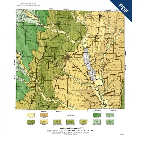 MM0009D. Denton County Geologic Map - Downloadable PDF