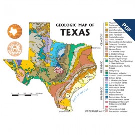 MM0015D. Geologic Map of Texas - Postcard - Downloadable PDF
