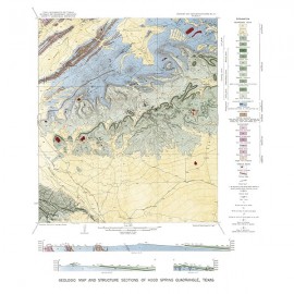 Geologic Map and Structure Sections of Hood Spring Quadrangle, Texas