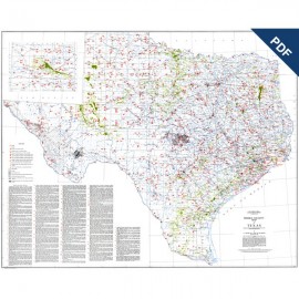 Mineral Locality Map of Texas. Digital Download