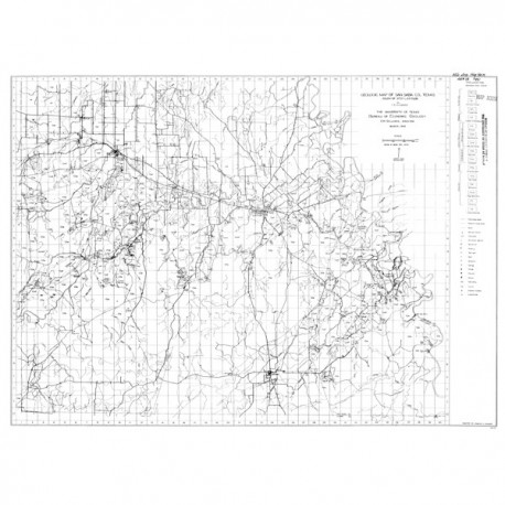 MM0028. San Saba County Geologic Map, South of 31°21'