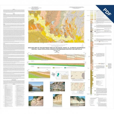 MM0047D. Geologic Map of the Southeast Part of the Austin, Texas, 30 x 60 Minute Quadrangle...Downloadable PDF