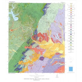 RX0001. Color map, Plate VII of RI 86, Environmental Geology of the Austin Area
