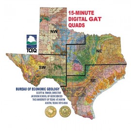 Digital GIS Quadrangles - Texas - 4 CD Set