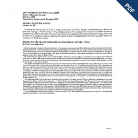 MS0024. Report on the Gravel Resources of Henderson County