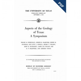 PB6017. Aspects of the Geology of Texas, A Symposium: Pennsylvanian Reef Patterns in West-Central Texas