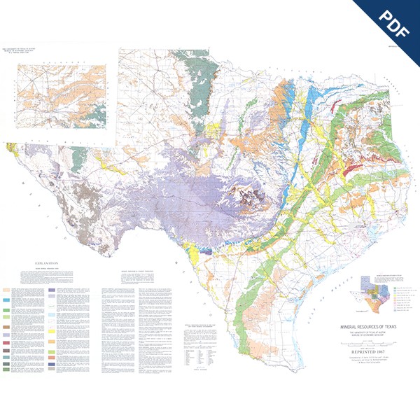 ER0002D Mineral Resources Of Texas Map Downloadable PDF The Bureau 