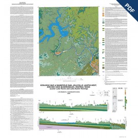 Geologic Map of Mansfield Dam, Jollyville, Austin West, and Bee Cave Quadrangles, Central Texas. Digital Download