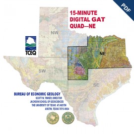 Digital GIS Quadrangle - Northeast Texas. Digital Download