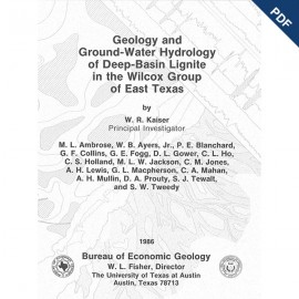 Geology and Ground-Water Hydrology of Deep-Basin Lignite in the Wilcox Group of East Texas. Digital Download