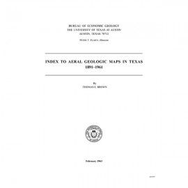 IS0001. Index to Areal Geologic Maps in Texas, 1891-1961