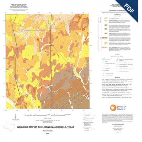 OFM0242D. Geologic Map of the Leming Quadrangle, Texas Gulf of Mexico Coast - Downloadable PDF