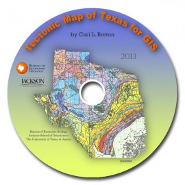 Tectonic Map of Texas for GIS. Digital Download