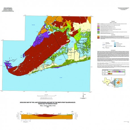 OFM0248. Geologic Map of the Lake Stephenson and Part of the Smith Point Quadrangles, Texas Gulf of Mexico Coast