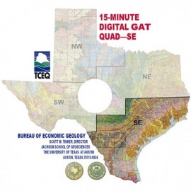 Digital GIS Quadrangle - Southeast Texas. Digital Download