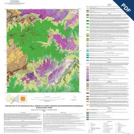 Geologic Map of the Pedernales Falls, Johnson City, Howell Mountain, and Round Mountain Quadrangles