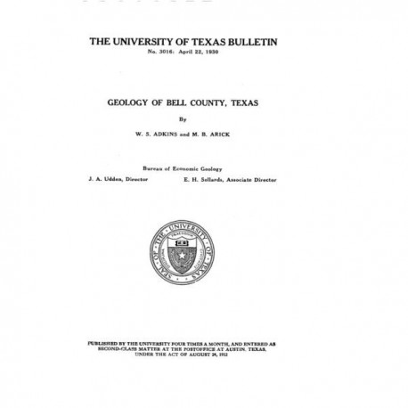 BL3016. Geology of Bell County, Texas