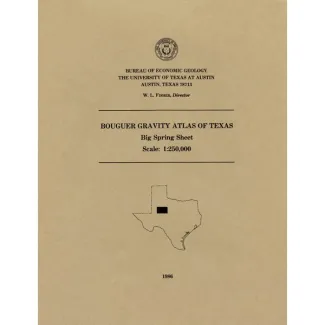 Bouguer gravity Atlas of Texas, Big Spring sheet