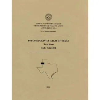 Bouguer gravity Atlas of Texas, Clovis sheet