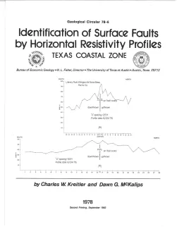 Identification of surface faults by horizontal resistivity profiles, Texas coastal zone