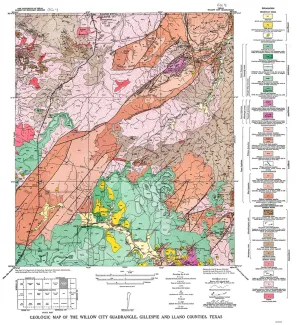 Geologic map of the Willow City quadrangle, Gillespie and Llano Counties, Texas