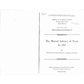 The Mineral Industry of Texas in 1961